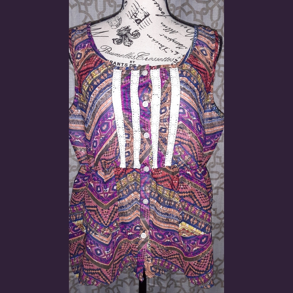 3/$15 Speed Limit Pink Sleeveless Top XL